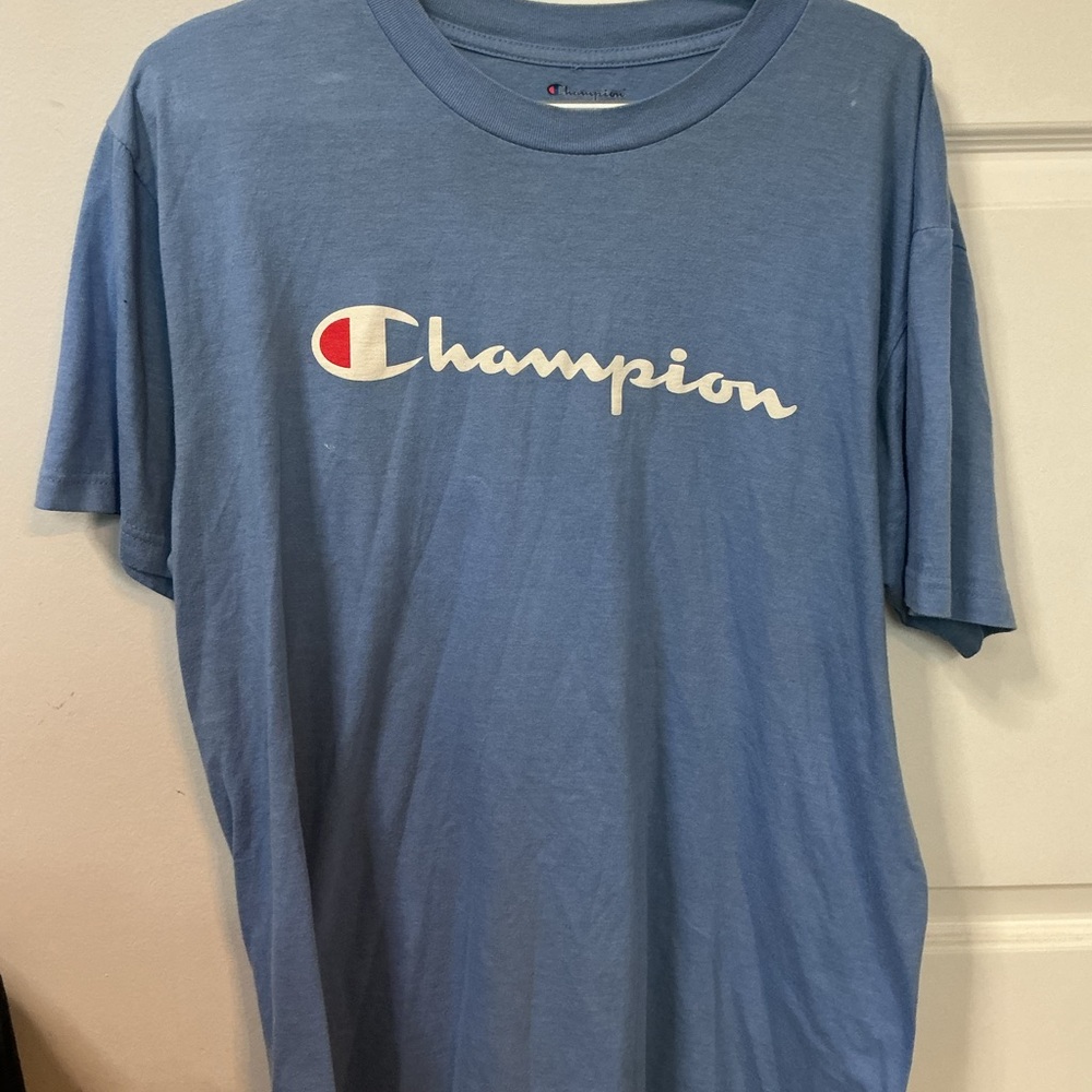 Champion Light Blue Men's Short Sleeve Tee